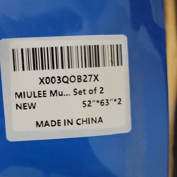 Miulee 63x52 Velvet Pom Pom Mustard Yellow Curtains Room Darkening Thermal Set 2 - Picture 10 of 10